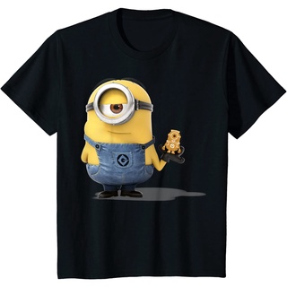 เสื้อยืดลำลองเสื้อยืด พิมพ์ลาย Despicable Me Minions Holding A Ginger Bread Minion สําหรับเด็กS to4XL