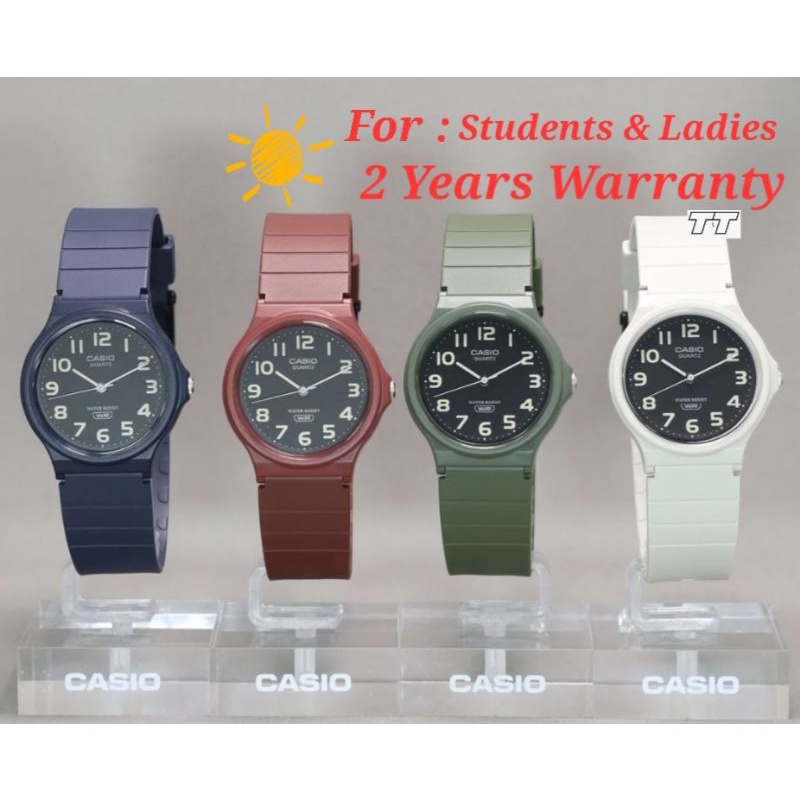 Casio นาฬิกาเด็กนักเรียน MQ-24UC นาฬิกาอะนาล็อก MQ-24UC-2B MQ-24UC-3B MQ-24UC-4B MQ-24UC-8B MQ24 MQ2