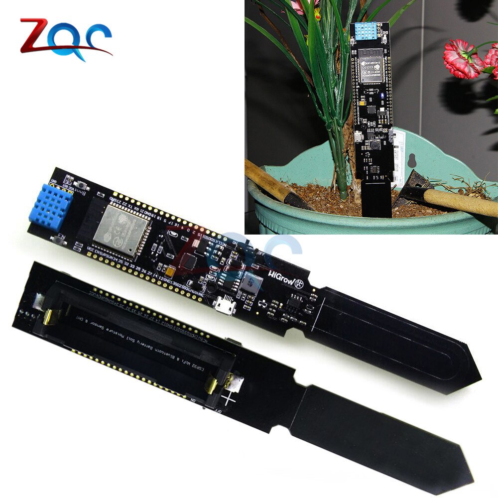 ESP32 CP2104 WIFI บลูทูธ DHT11 ความชื้นดิน Moisture Sensor โมดูลตรวจจับ 18650 แบตเตอรี่ Shield สําหร