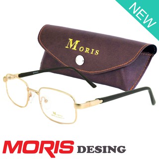 Moris แว่นตา รุ่น 6465 สีทอง กรอบเต็ม ขาสปริง วัสดุ สแตนเลส สตีล (สำหรับตัดเลนส์) กรอบแว่นตา Eyeglasses