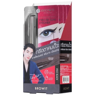 อายไลน์เนอร์สีน้ำตาล,อายไลน์เนอร์สีดำ พรีไซส์ สลิม อายไลน์เนอร์ น้องฉัตร 0.6ml อายไลน์เนอร์เส้นเล็ก เขียนง่าย กันน้ำ