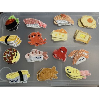 🍣พร้อมส่งจ้า🍱ตัวรีดติดเสื้อแบบลายปัก "cute food#1" iron on patch