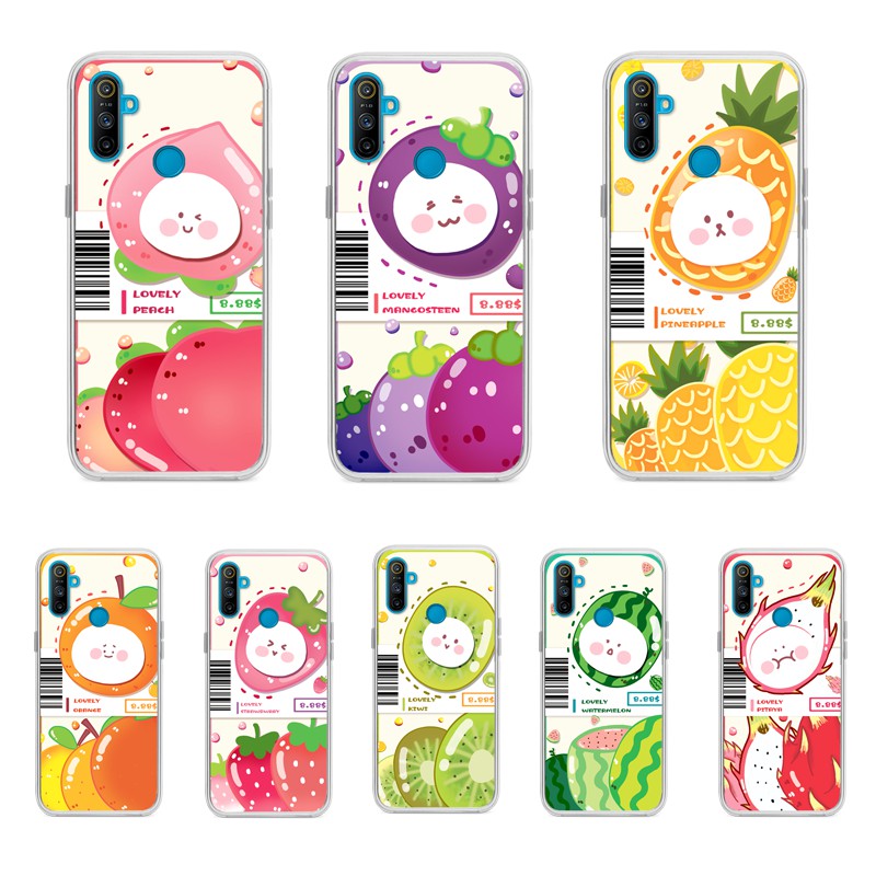 Realme C3 / C2 / C1 / Q / C15 / C11 Narzo 10A 20A เคสผลไม้นุ่มฝาครอบป้องกันปลอก