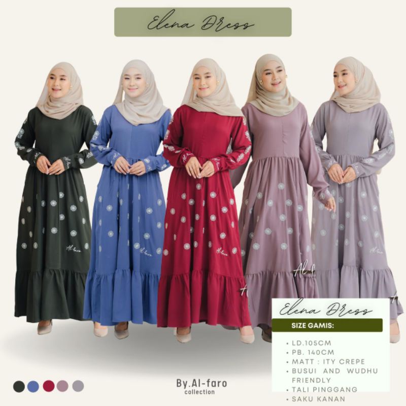 ใหม่ GAMIS ALENA DRESS เท่านั้น NON HIJAB BY ALFARO COLLECTION