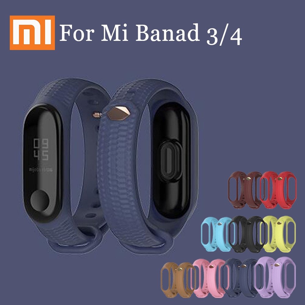 Mi Band 4 3 สายรัดข้อมือซิลิโคน สําหรับ Xiomi Mi Band Smart Watch สร้อยข้อมือ Sport Miband สายนาฬิกา Smart 5 Mi