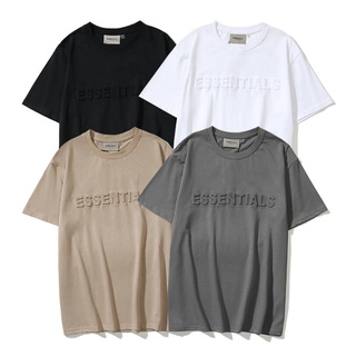 [S-5XL]เสื้อยืดแขนสั้น พิมพ์ลาย Fear of God FOG ESSENTALS 3 มิติ ขนาดใหญ่ สําหรับผู้ชาย