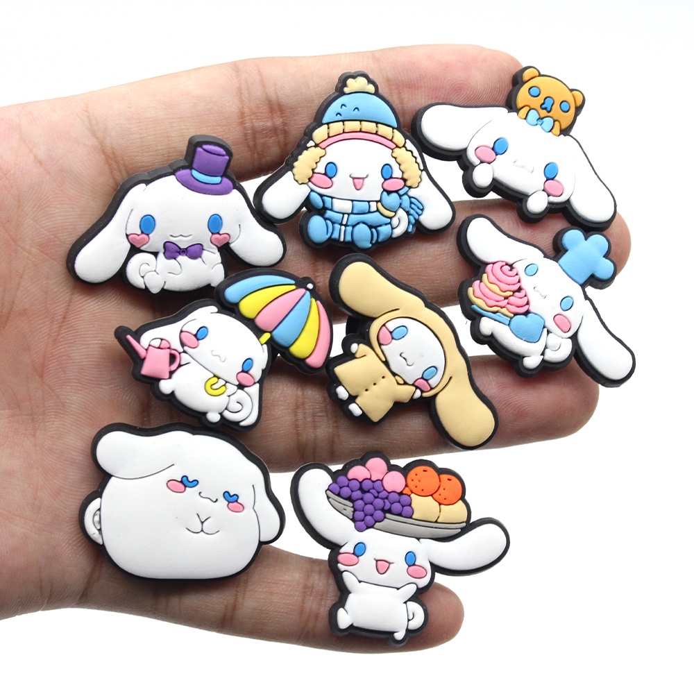อุปกรณ์เสริม Jibbitz การ์ตูน crocs Cinnamon Dog Shoe Charms อุปกรณ์เสริมสําหรับรองเท้าแตะ 1 ชิ้น
