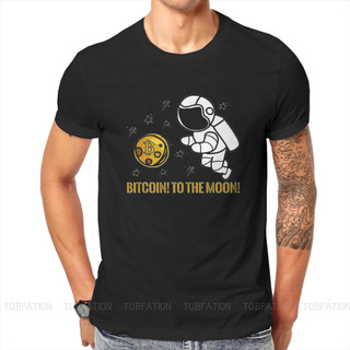 Bitcoin Cryptocurrency Art Fly To The Moon T Shirt Vintage Punk MenS Tees O-Neck Tshirt