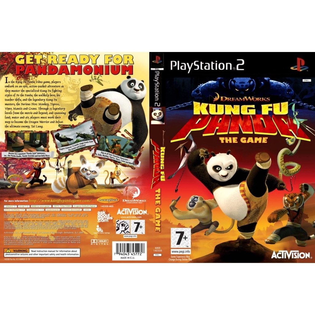 แผ่นเกมส์ PS2 DreamWorks Kung Fu Panda   คุณภาพ ส่งไว (DVD)