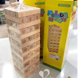 ตึกถล่ม บล็อกไม้ ตัวต่อไม้ เกมตึกถล่ม (jenga)