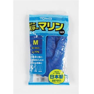 ถุงมือยาง PVC M สีน้ำเงิน TOWA 774 Blue PVC M Gloves TOWA 774