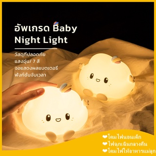 ไฟกลางคืน Night light คลาวด์ ซิลิโคน 7 สีเด็ก โคมไฟเด็ก เด็กน่ารักสำหรับ เนอสเซอรี่ ห้องเด็ก ของขวัญ