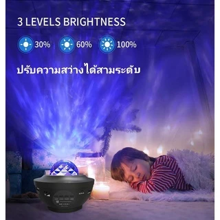 โคมไฟดาว ไฟตกแต่งห้องนอน โคมไฟดาว Night Light โคมไฟโปรเจคเตอร์ พร้อมลำโพงบลูทูธ ไฟแต่งห้อง sky projector ไฟตกแต่งห้อง