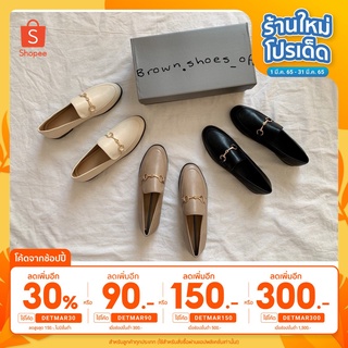 (DETMAR90ลดไป 90.-) Brow Shoes รองเท้าคัชชู รุ่นห่วง ไซส์ 35-44 มีไซส์ใหญ่