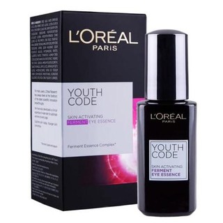 LOreal Youth Code Eye Essence 20ml. ลอรีอัล ยูธ โค้ด อาย เอสเซนส์ บำรุงผิวรอบดวงตาไขรหัสลับสู่ความอ่อนเยาว์