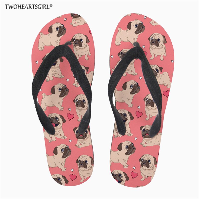 pug flip flops