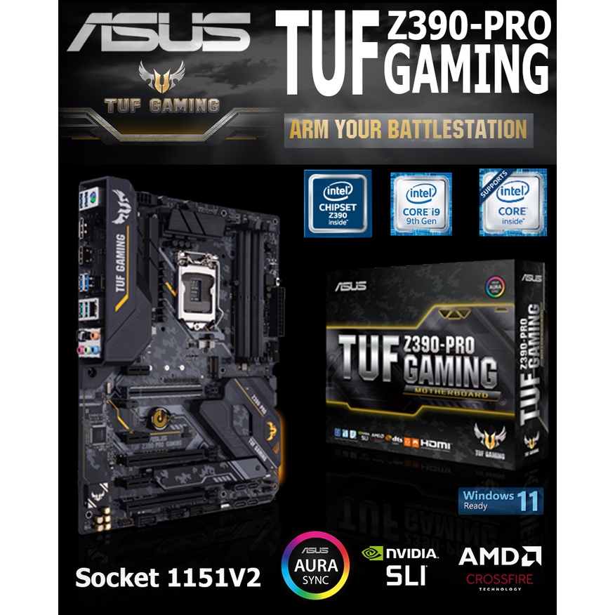 Mainboard INTEL ASUS TUF Z390-PRO GAMING (Socket 1151V2) มือสอง พร้อมส่ง แพ็คดีมาก!!! [[[แถมถ่านไบออ