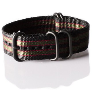 สายนาโต้ zulu nato strap รุ่น pvd black red green