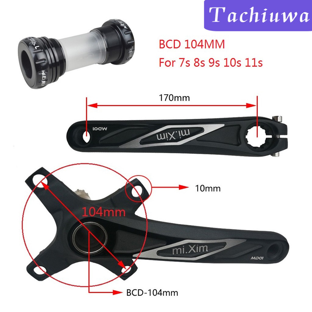 [TACHIUWA] Aluminum Alloy Mountain Bicycle Crank Road Bike Crankset