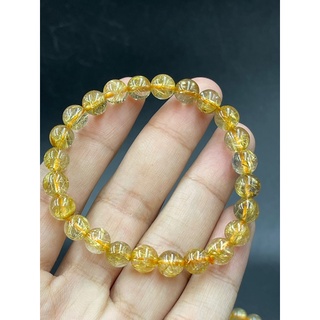 Golden Rutile bracelet 6mm รูไทล์ทองคำ