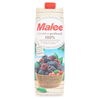 ✨นาทีทอง✨ มาลี น้ำผักผลไม้รวม สูตรมัลเบอร์รี่ 100% 1000มล. Malee Mixed Fruit and Vegetable Juice 100% Mulberry Formula 1