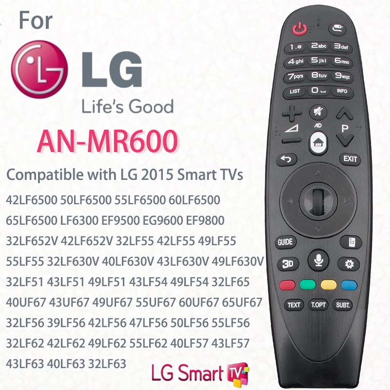 ใหม่ รีโมตคอนโทรลสมาร์ททีวี AN-MR600 LG 2015 ไม่มีเสียง ฟังก์ชั่นตัวชี้ แบบเปลี่ยน สําหรับ 42LF652V 