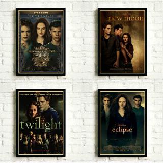 The Twilight Saga: โปสเตอร์ภาพยนตร์คลาสสิก และโปสเตอร์กระดาษคราฟท์ พิมพ์ลาย สไตล์เรโทร ไม่มีกรอบ สําหรับตกแต่งบ้าน