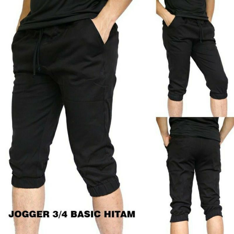 ใหม่ล่าสุด Jogger 3/4 Short Training Plain Gym Sporty Jogger Training Shorts สําหรับผู้ชายและผู้หญิง
