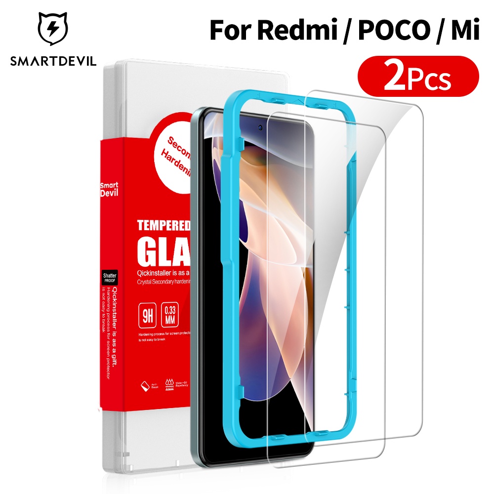 [COD] SmartDevil กระจกนิรภัยกันรอยหน้าจอ ลายปีศาจ สําหรับ Xiaomi Redmi Note 11 Pro Plus POCO F4 GT POCO M4 Pro Redmi Note 11S Redmi K50 Pro K40S K50 Gaming Mi A3 Redmi 9