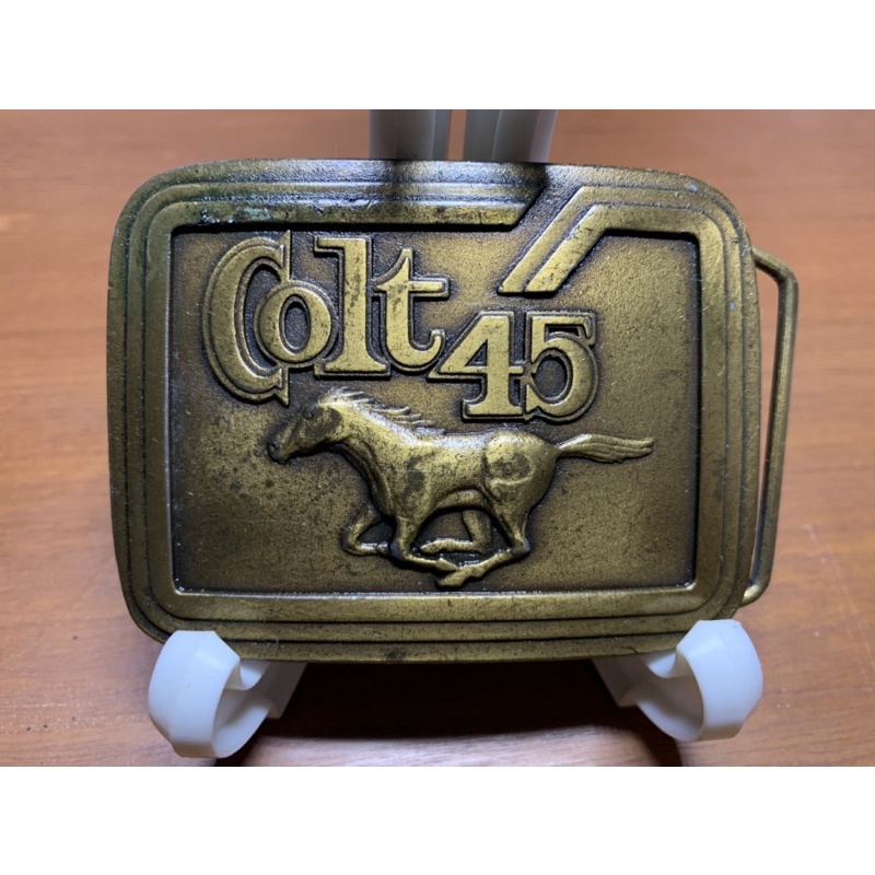 หัวเข็มขัดวินเทจ Colt Revolver Firearm Belt Buckle 1977 Indiana Metal Craft