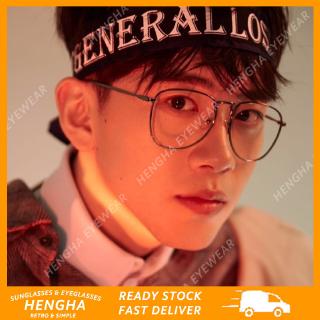 【HENGHA】ขายส่ง【แว่นสายตาสั้น】เกาหลี Ulzzang Retro รีกรอบโลหะแว่นตาผู้หญิง/ผู้ชาย