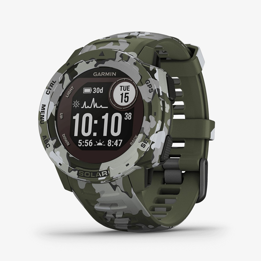 Garmin นาฬิกาข้อมือ Instinct Solar, Camo Edition, GPS Watch, Lichen Camo, SEA รุ่น 010-02293-56
