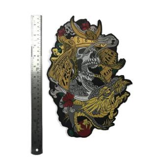 อาร์ม ตัวรีดติดเสื้อ ลาย Dead Samurai &amp;amp; Dragon ขนาดใหญ่าร์ม ตัวรีดติดเสื้อ ลาย Dead Samurai &amp;amp; Dragon ขนาดใหญ่