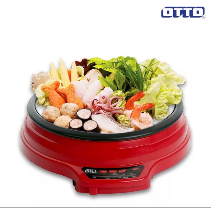 OTTO หม้อสุกี้ กะทะไฟฟ้ารุ่น SP-335A สีแดง