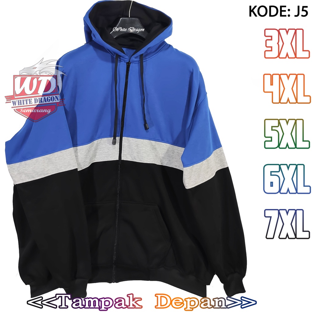 TUDUNG ZIPPER JACKET 3XL 4XL 5XL 6XL 7XL BIG SIZE ZIPPER CODE J5