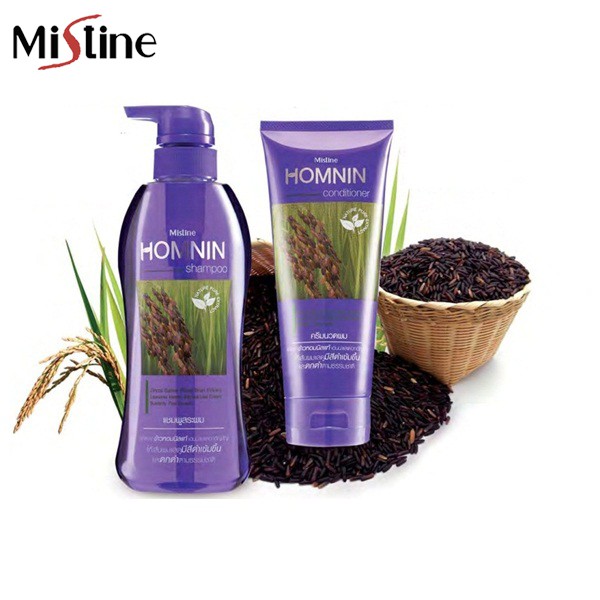 Mistine Homnin Hair Care. shampoo /conditioner มิสทิน หอมนิล แชมพูสระผม ครีมนวด ทรีทเม้นท์ มี 2 แบบให้เลือก (1 ชิ้น)