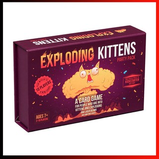 【Ready Stock】Exploding Kittens Party Pack Card Game  Family-Friendly Party Games Board Game 10 Player Multiplayer Card Game Strategy