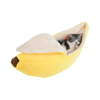 ที่นอนแมว โดมแมว ที่นอนน้องหมา ทรงกล้วยหอม ที่นอนกล้วย เบาะนอนนุ่มนิ่ม