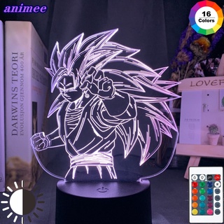 โคมไฟตั้งโต๊ะ Led ลายอนิเมะ Dragon Ball 3D ของขวัญ สําหรับตกแต่งห้องนอนเด็ก