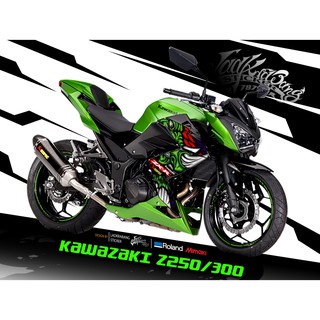 ลายแรด ติดรถ kawazaki Z250/300 ชุดเล็ก