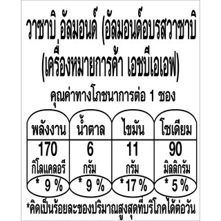 เอชบีเอเอฟ วาซาบิ อัลมอนด์ 30 กรัม / Wasabi Almond (HBAF) 30g