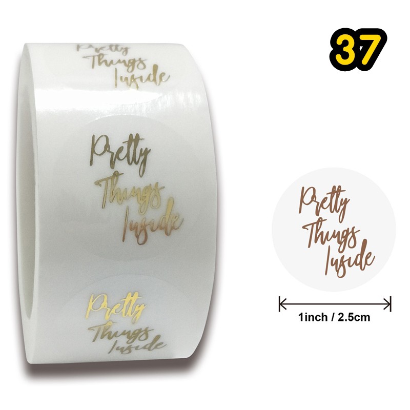 ✅พร้อมส่ง สติ๊กเกอร์ Thank You ขอบคุณลูกค้า 500 ดวง ‼️‼️ สำหรับติดกล่องขนม สินค้า Thank You For Your