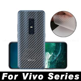 9d ใส Vivo V19 Y19 Y11 S1 V17 V15 Pro V11i Y15 2020 Y17 Y12 คาร์บอนไฟเบอร์ สติกเกอร์ป้องกันด้านหลัง ฟิล์มป้องกัน