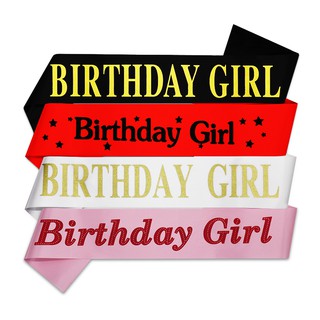 Birthday Girl Sash Selempang Happy Birthday Party Accessory Decor Party Favors