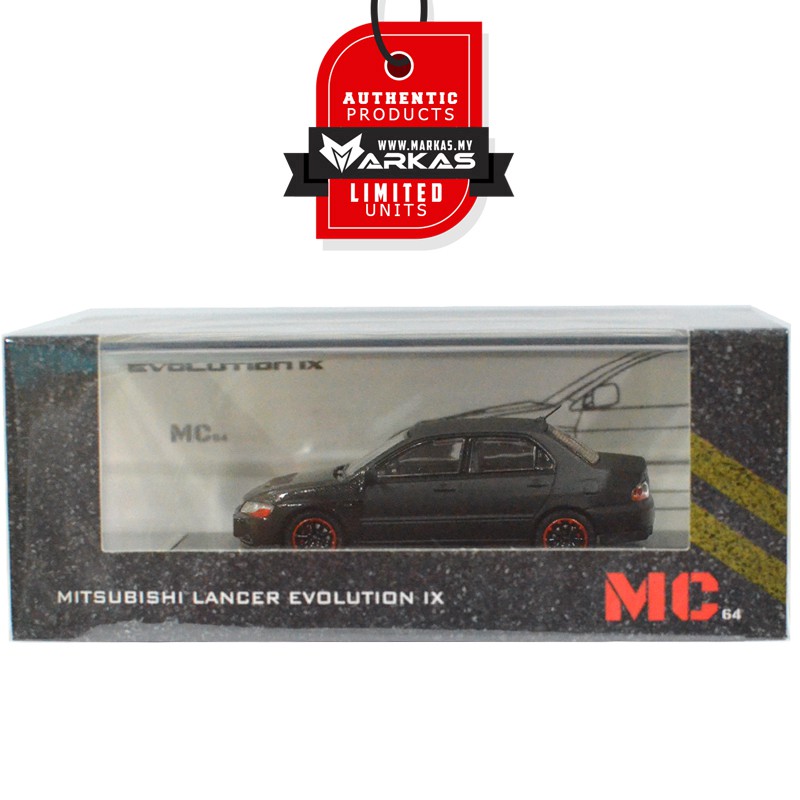 MC64 1/64 MITSUBISHI LANCER 2005 EVOLUTION IX CARBON BLACK