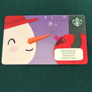 Starbucks chrismas การ์ดเปล่าไม่ขูดพิน