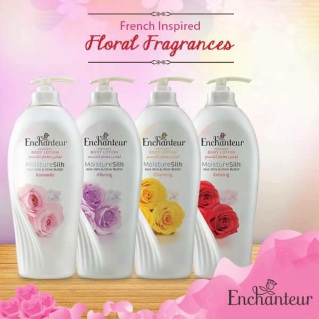 Enchanteur Perfumed Body Lotion Moisturesilk Aloe Vera & Olive Oil