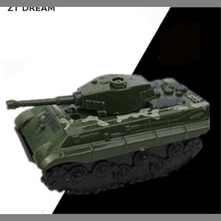 ZTD Army Green Tank Cannon Model Miniature 3D Toys Hobbies Kids Educational Gift
 07