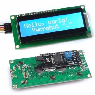 จอ blue LCD 1602 (16x2) แบบ I2C ใช้สายข้อมูลเพียง 2 เส้น LCD1602A (ไม่รวม V.A.T)