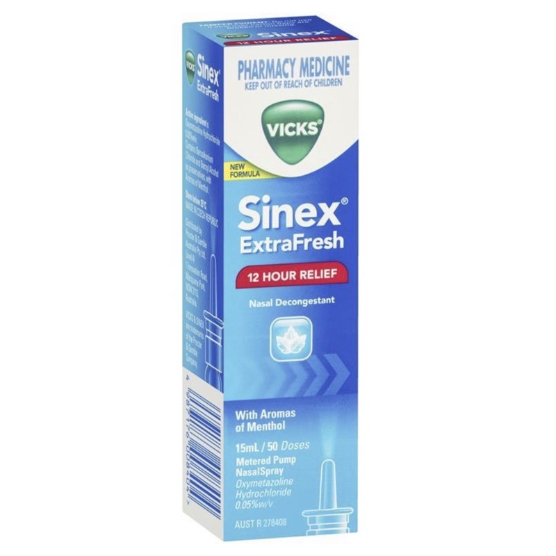 Vicks Sinex Extra Fresh Menthol Nasal Spray 15mL